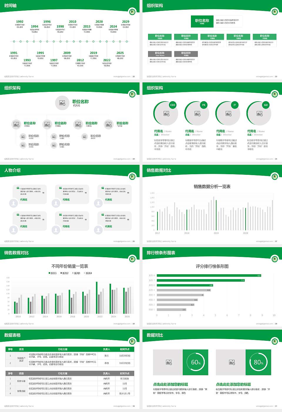 哈密职业技术学院学术汇报/学术交流研讨会通用PPT模板下载16:9格式幻灯片预览图4
