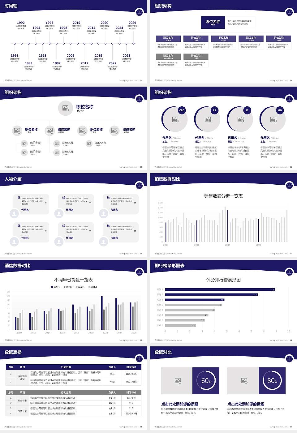 大连民族大学学术汇报/学术交流研讨会通用PPT模板下载16:9格式幻灯片预览图4