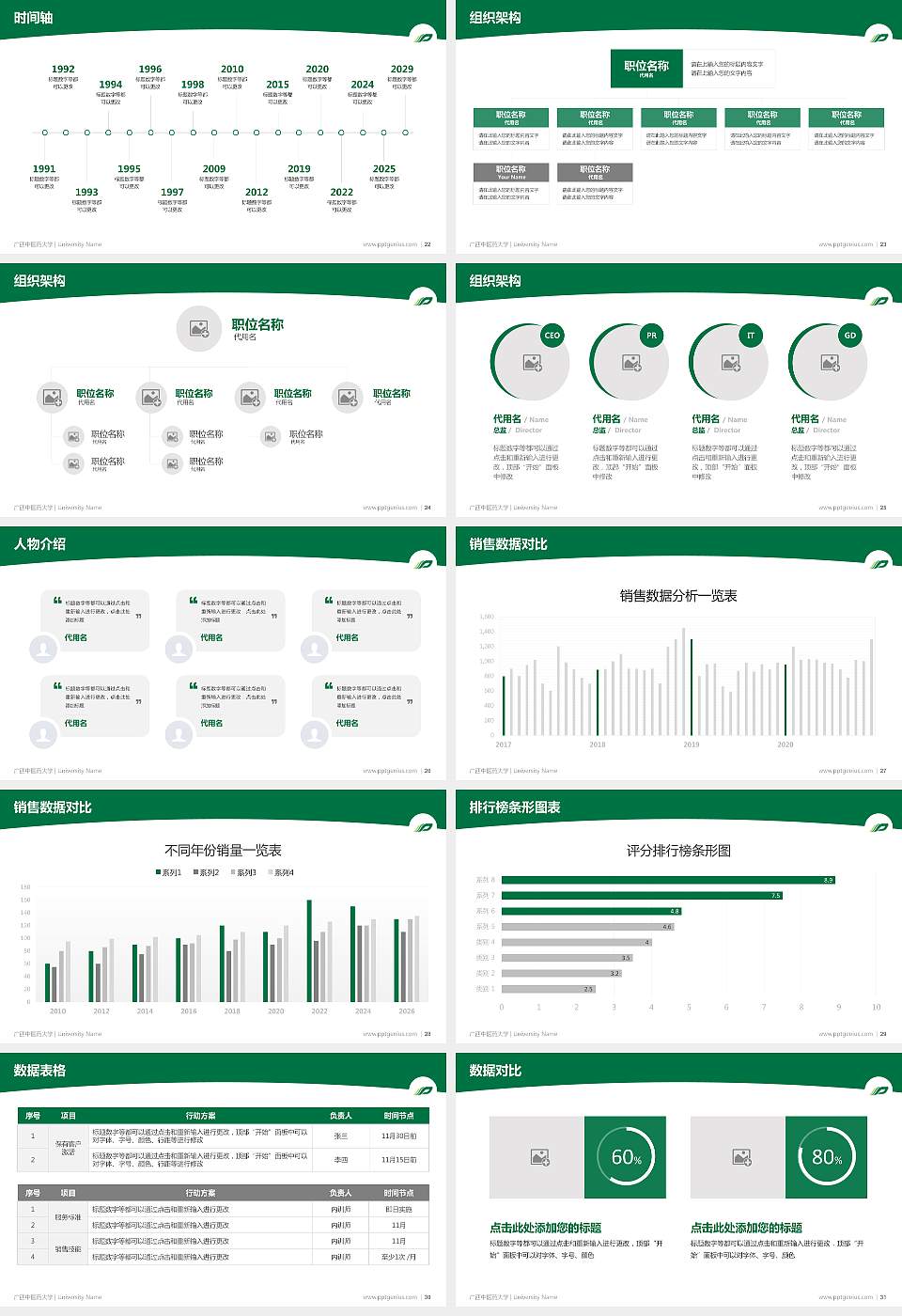 广西中医药大学学术汇报/学术交流研讨会通用PPT模板下载16:9格式幻灯片预览图4