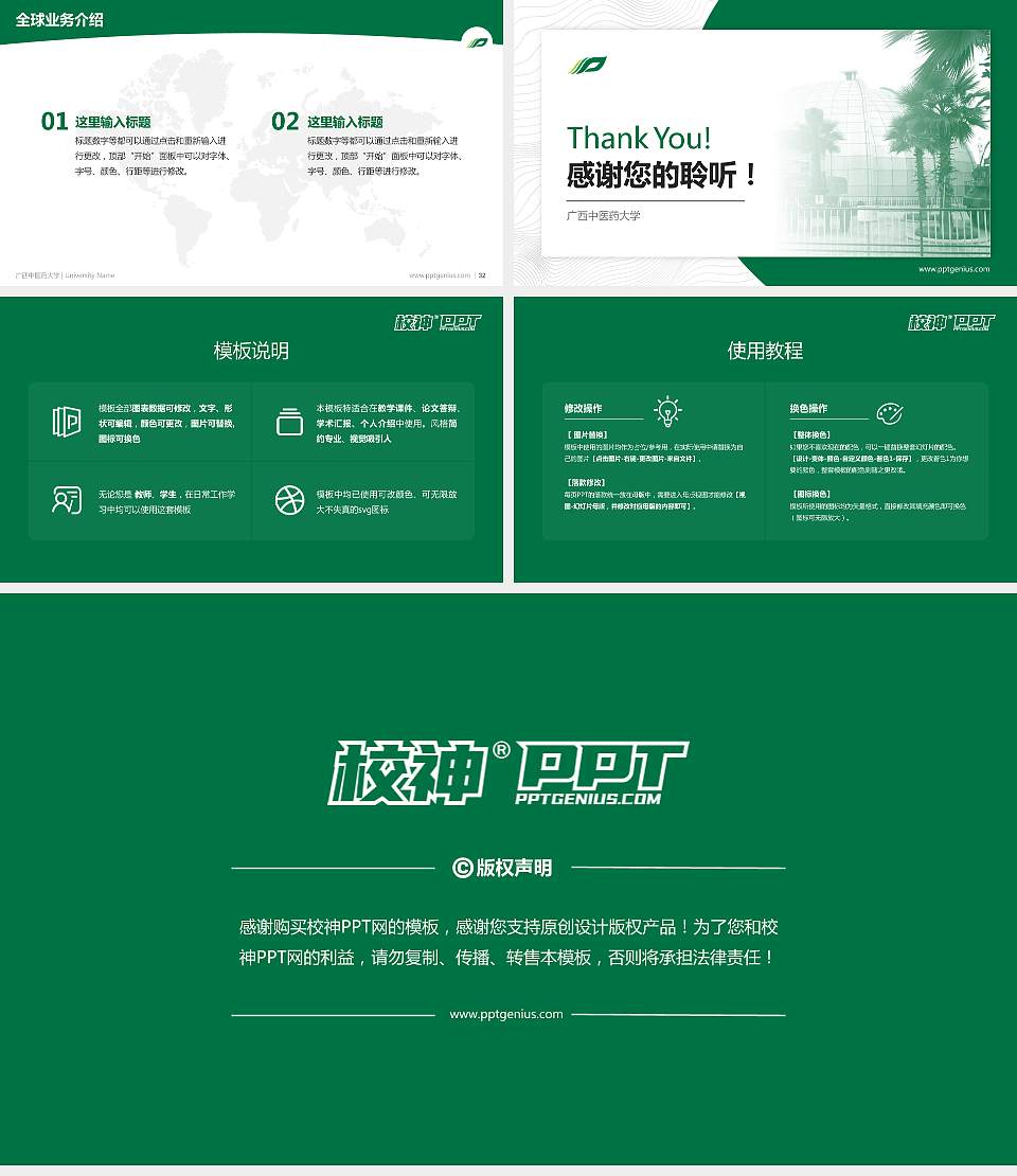 广西中医药大学学术汇报/学术交流研讨会通用PPT模板下载16:9格式幻灯片预览图5