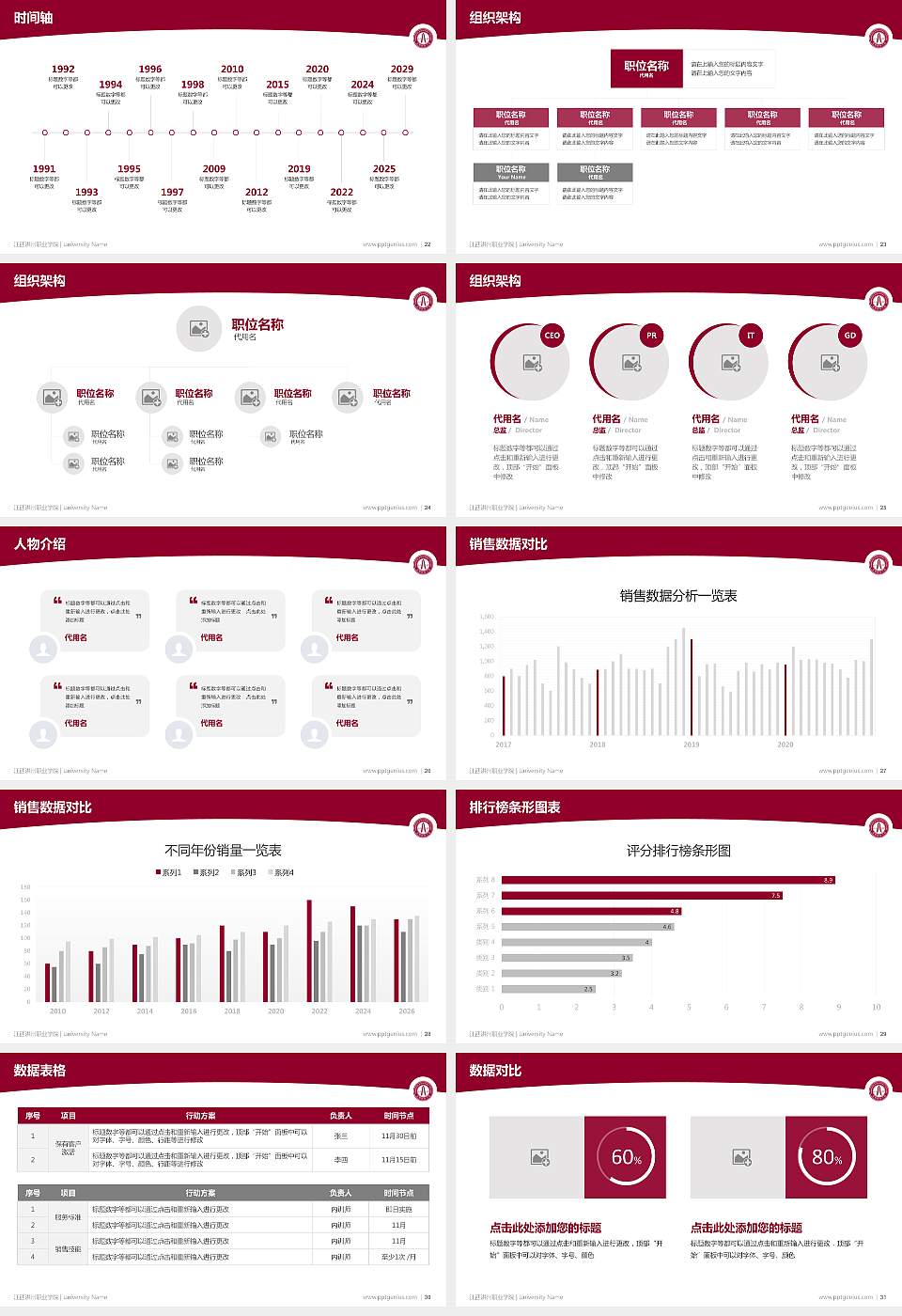 江西洪州职业学院学术汇报/学术交流研讨会通用PPT模板下载16:9格式幻灯片预览图4