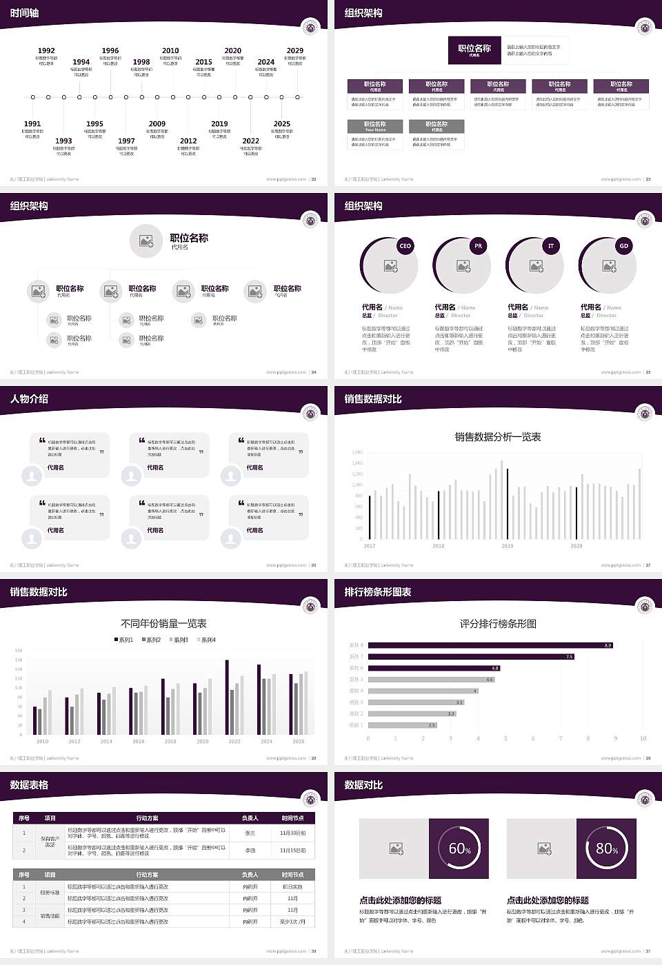 荆州理工职业学院学术汇报/学术交流研讨会通用PPT模板下载16:9格式幻灯片预览图4