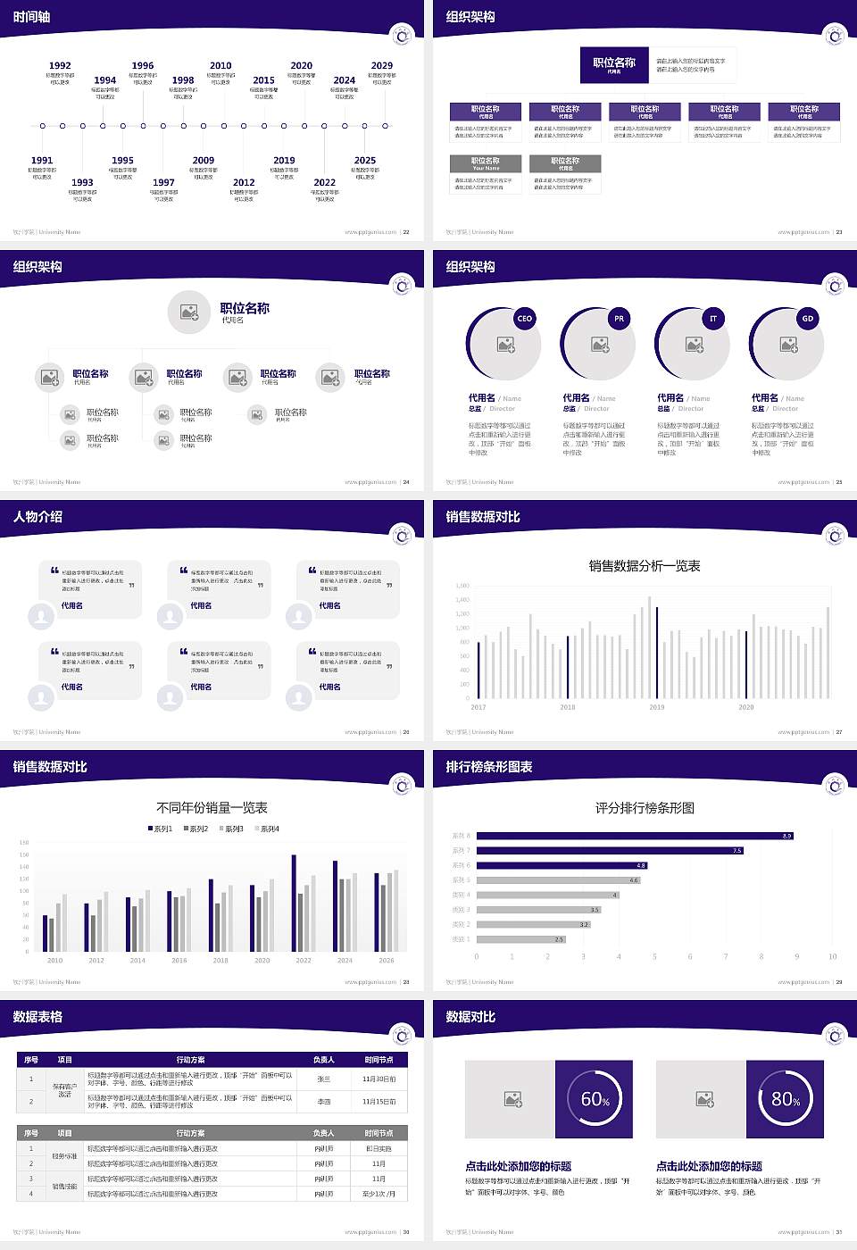 钦州学院学术汇报/学术交流研讨会通用PPT模板下载16:9格式幻灯片预览图4