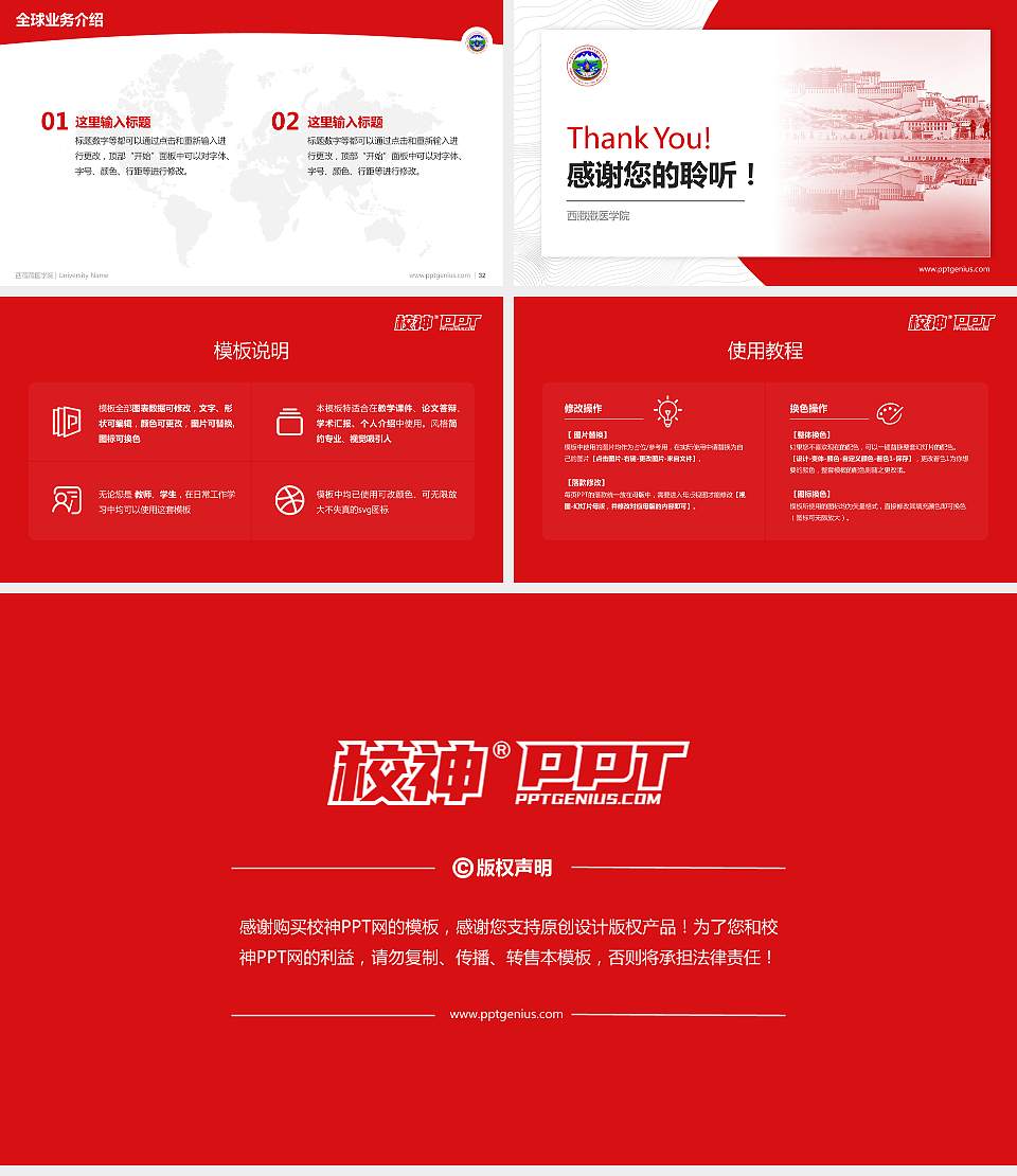 西藏藏医学院学术汇报/学术交流研讨会通用PPT模板下载16:9格式幻灯片预览图5