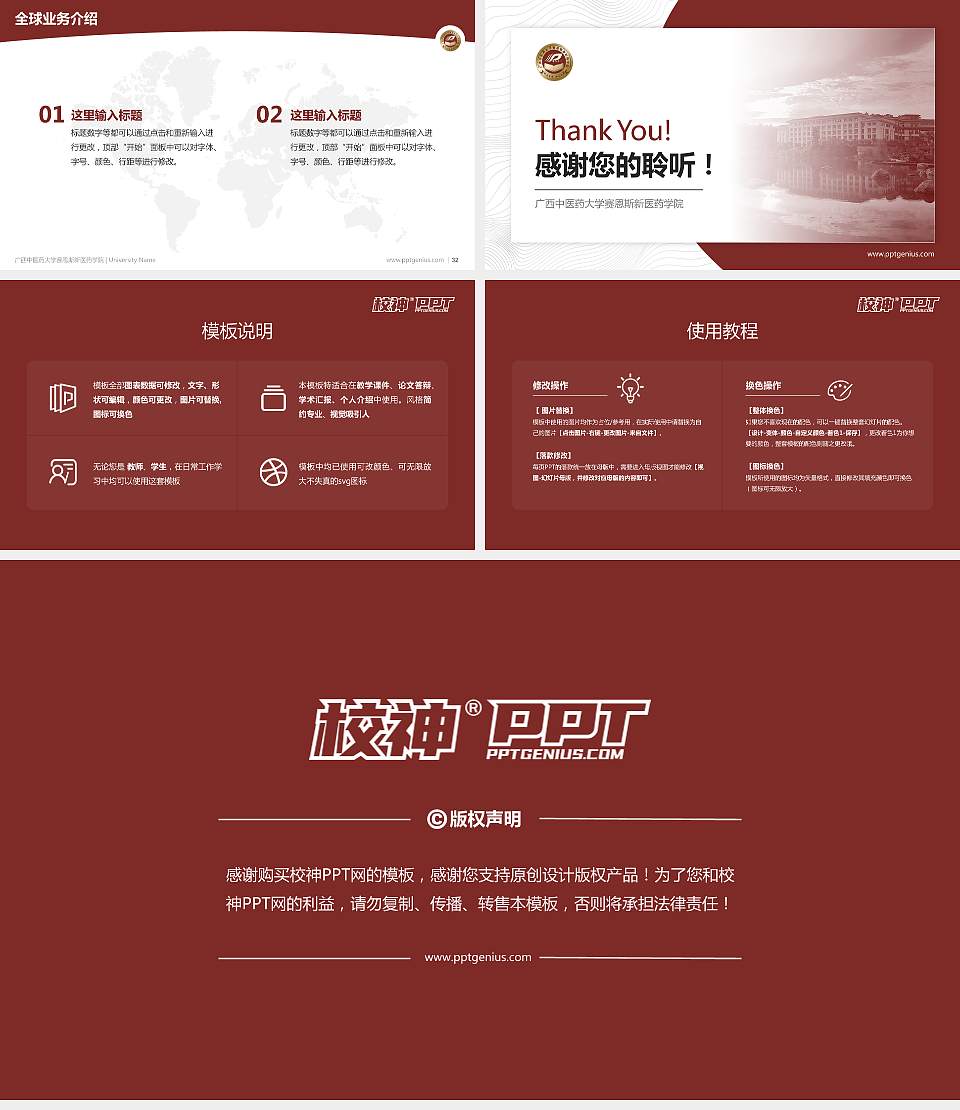 广西中医药大学赛恩斯新医药学院学术汇报/学术交流研讨会通用PPT模板下载16:9格式幻灯片预览图5