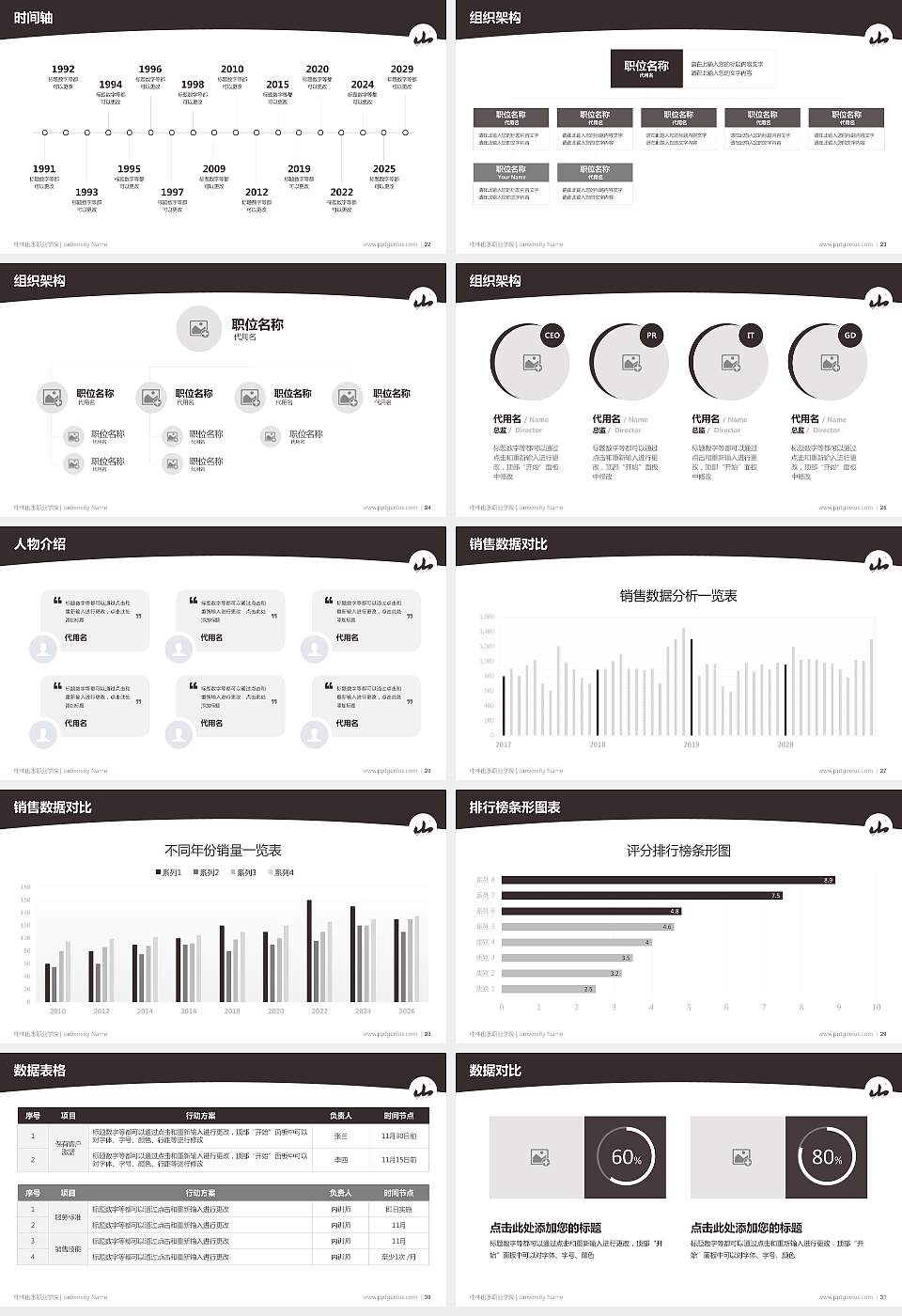 桂林山水职业学院学术汇报/学术交流研讨会通用PPT模板下载16:9格式幻灯片预览图4