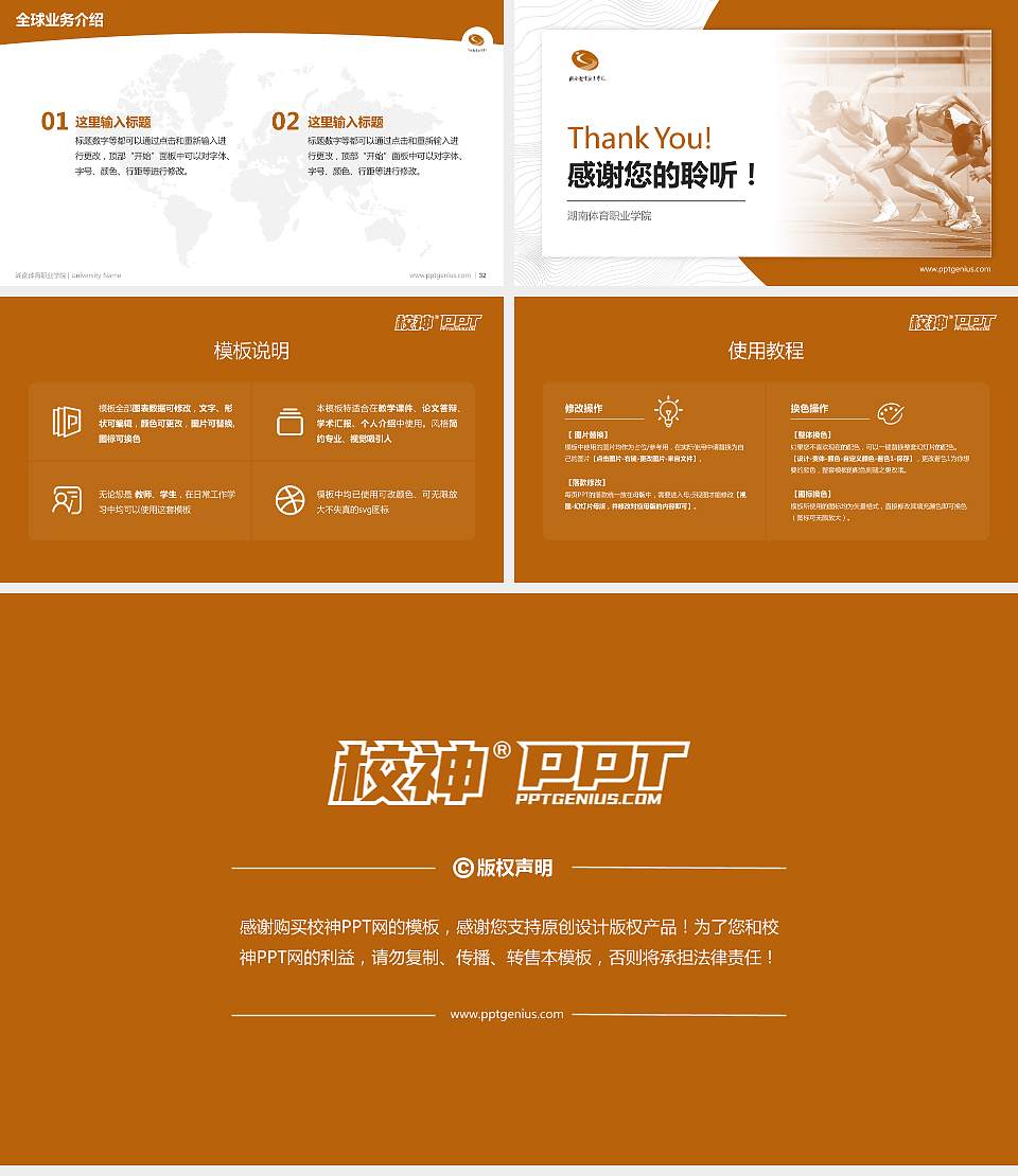 湖南体育职业学院学术汇报/学术交流研讨会通用PPT模板下载16:9格式幻灯片预览图5