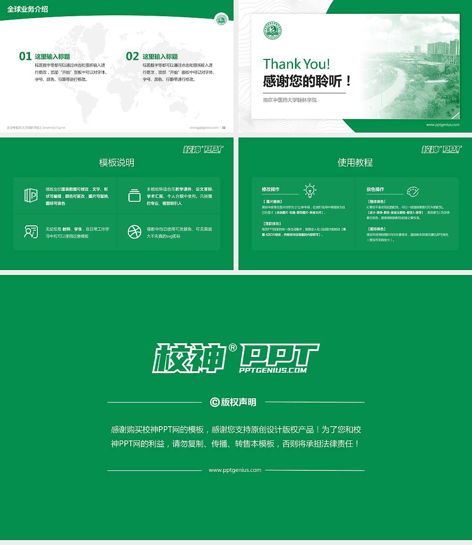 南京中医药大学翰林学院学术汇报/学术交流研讨会通用PPT模板下载16:9格式幻灯片预览图5