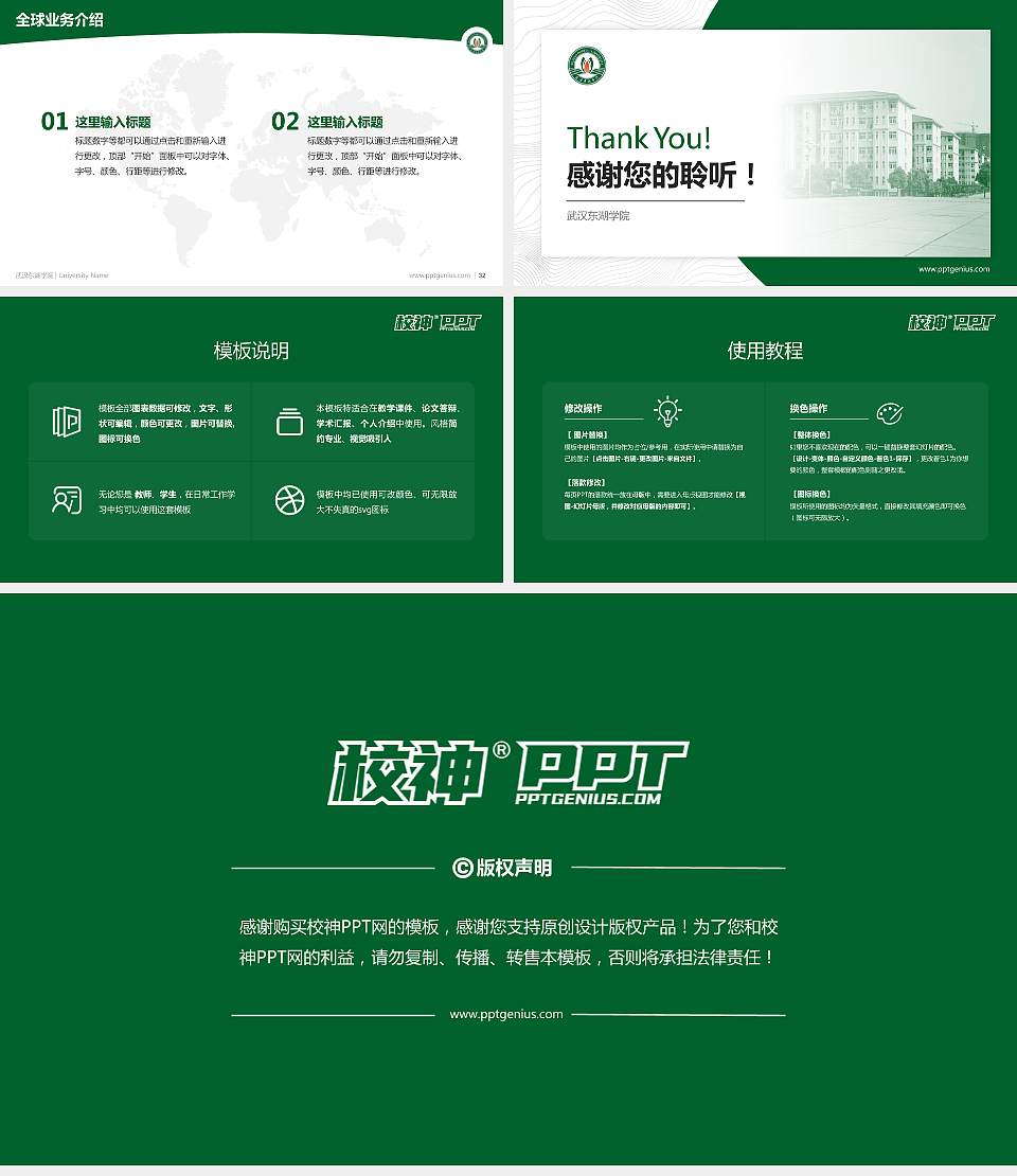 武汉东湖学院学术汇报/学术交流研讨会通用PPT模板下载16:9格式幻灯片预览图5