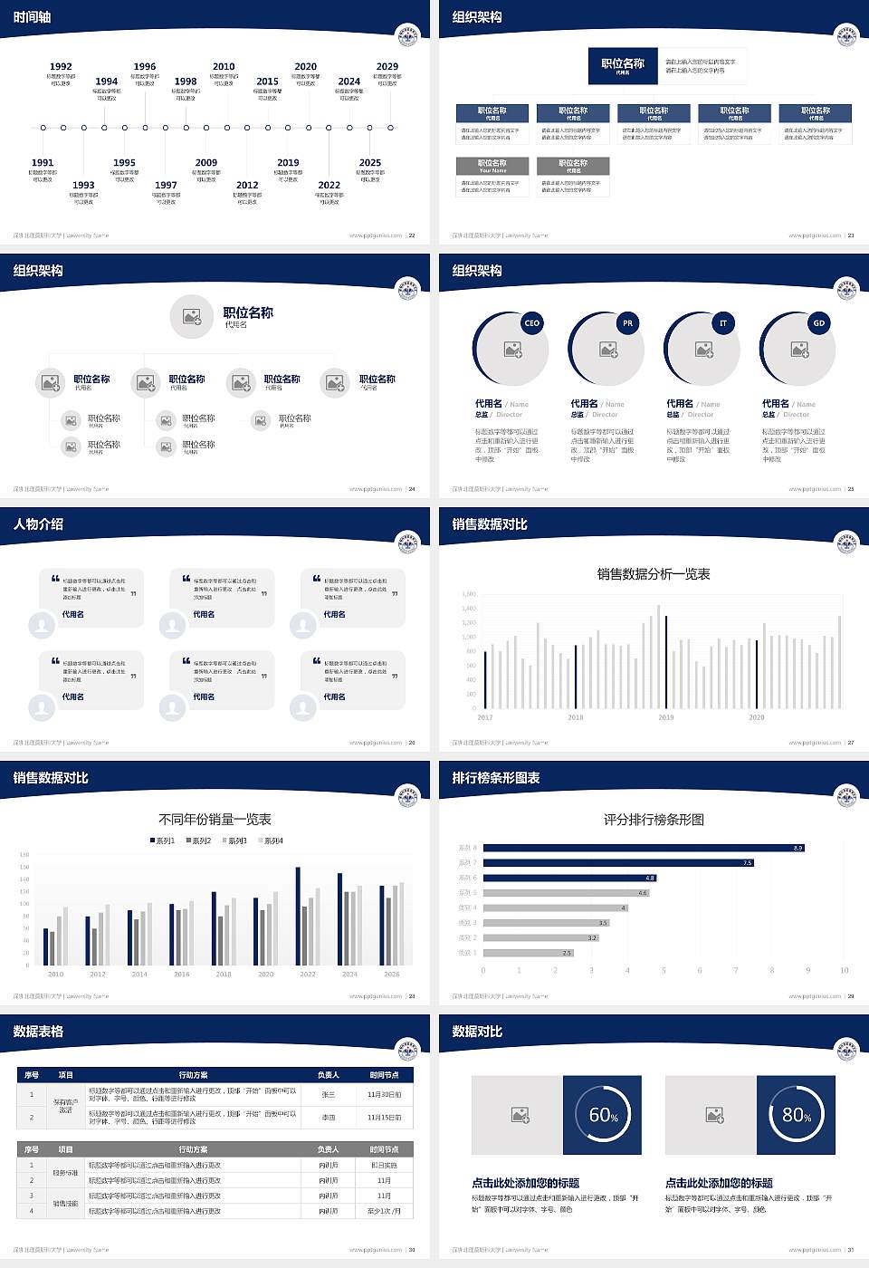 深圳北理莫斯科大学学术汇报/学术交流研讨会通用PPT模板下载16:9格式幻灯片预览图4