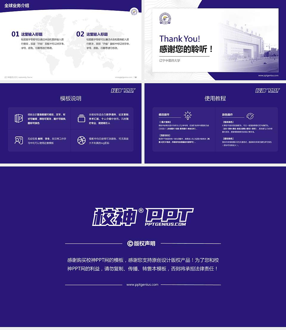 辽宁中医药大学学术汇报/学术交流研讨会通用PPT模板下载16:9格式幻灯片预览图5