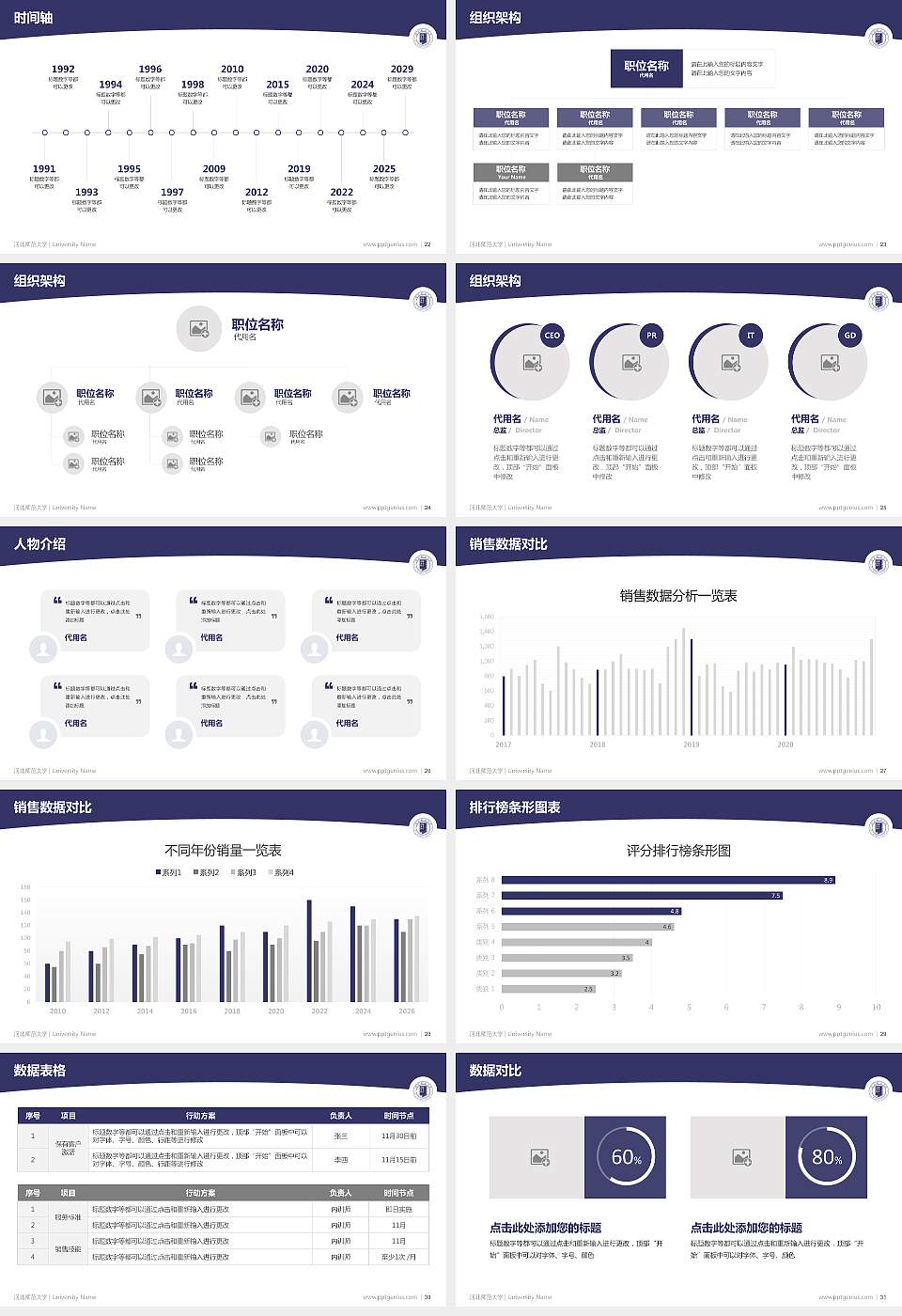 河北师范大学学术汇报/学术交流研讨会通用PPT模板下载16:9格式幻灯片预览图4