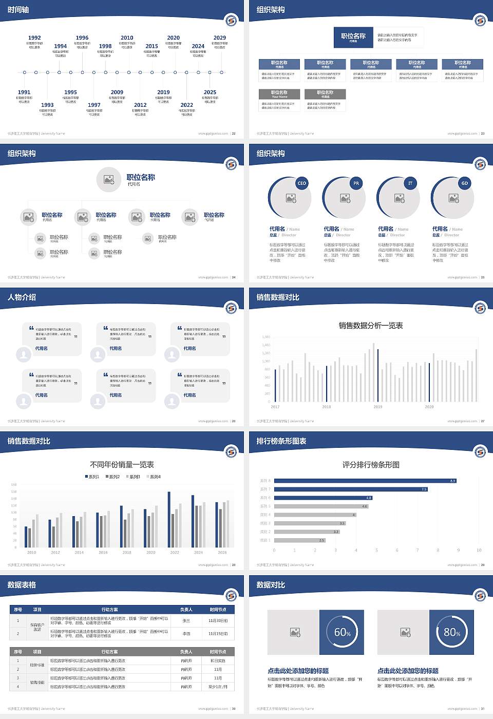 长沙理工大学城南学院学术汇报/学术交流研讨会通用PPT模板下载16:9格式幻灯片预览图4