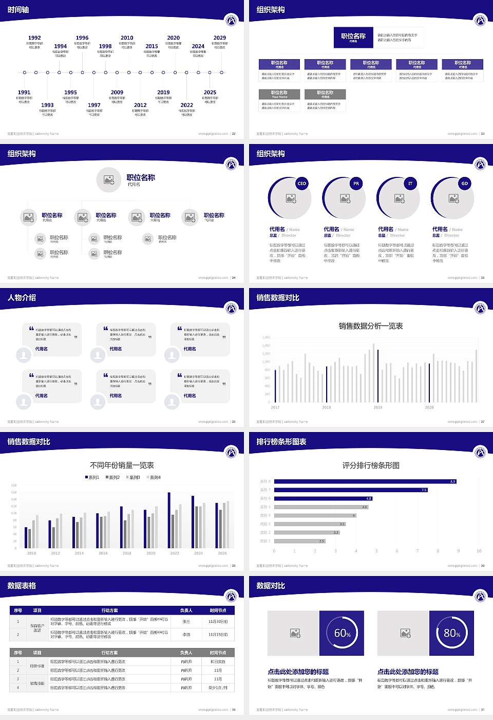 安阳职业技术学院学术汇报/学术交流研讨会通用PPT模板下载16:9格式幻灯片预览图4
