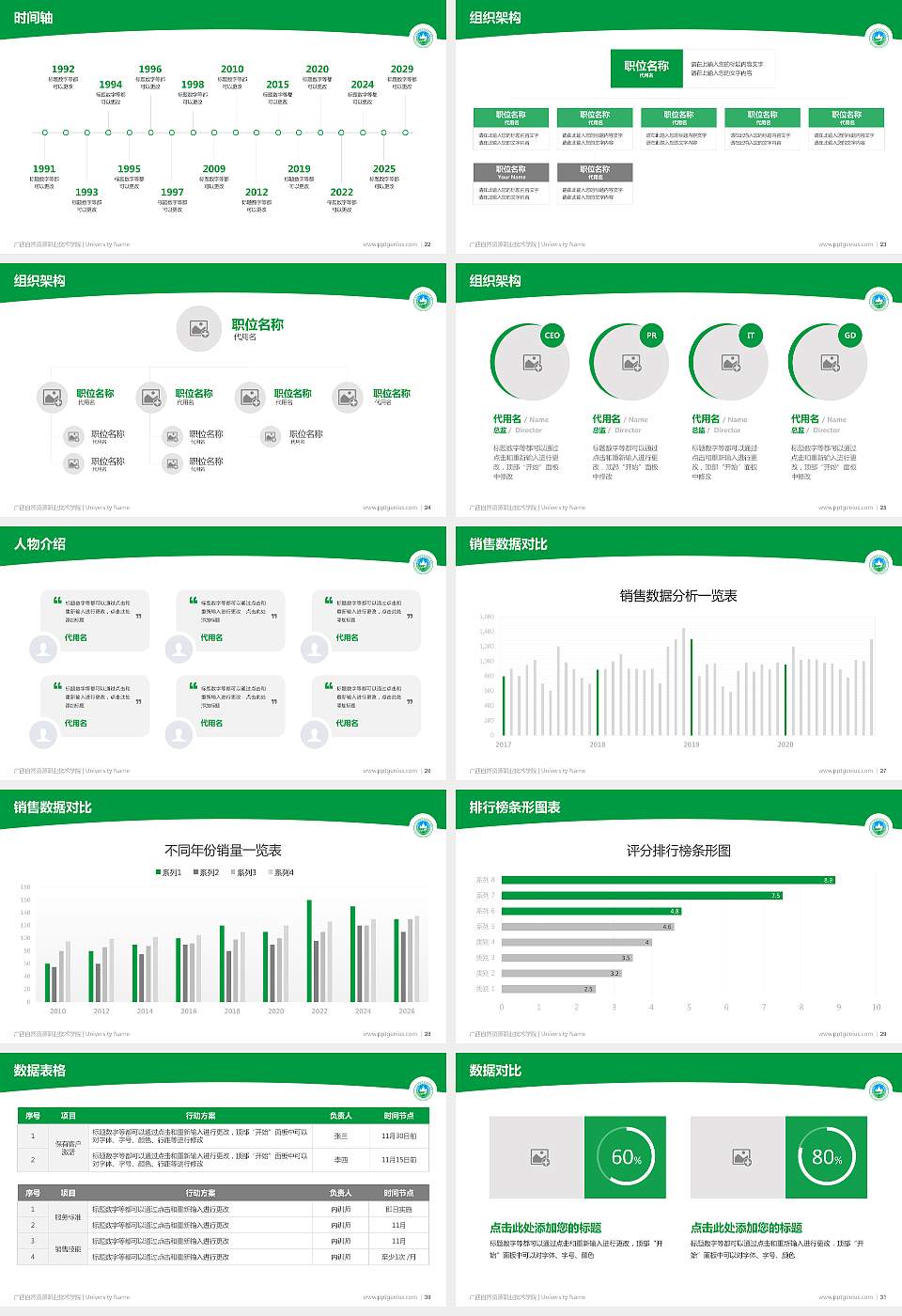 广西自然资源职业技术学院学术汇报/学术交流研讨会通用PPT模板下载16:9格式幻灯片预览图4