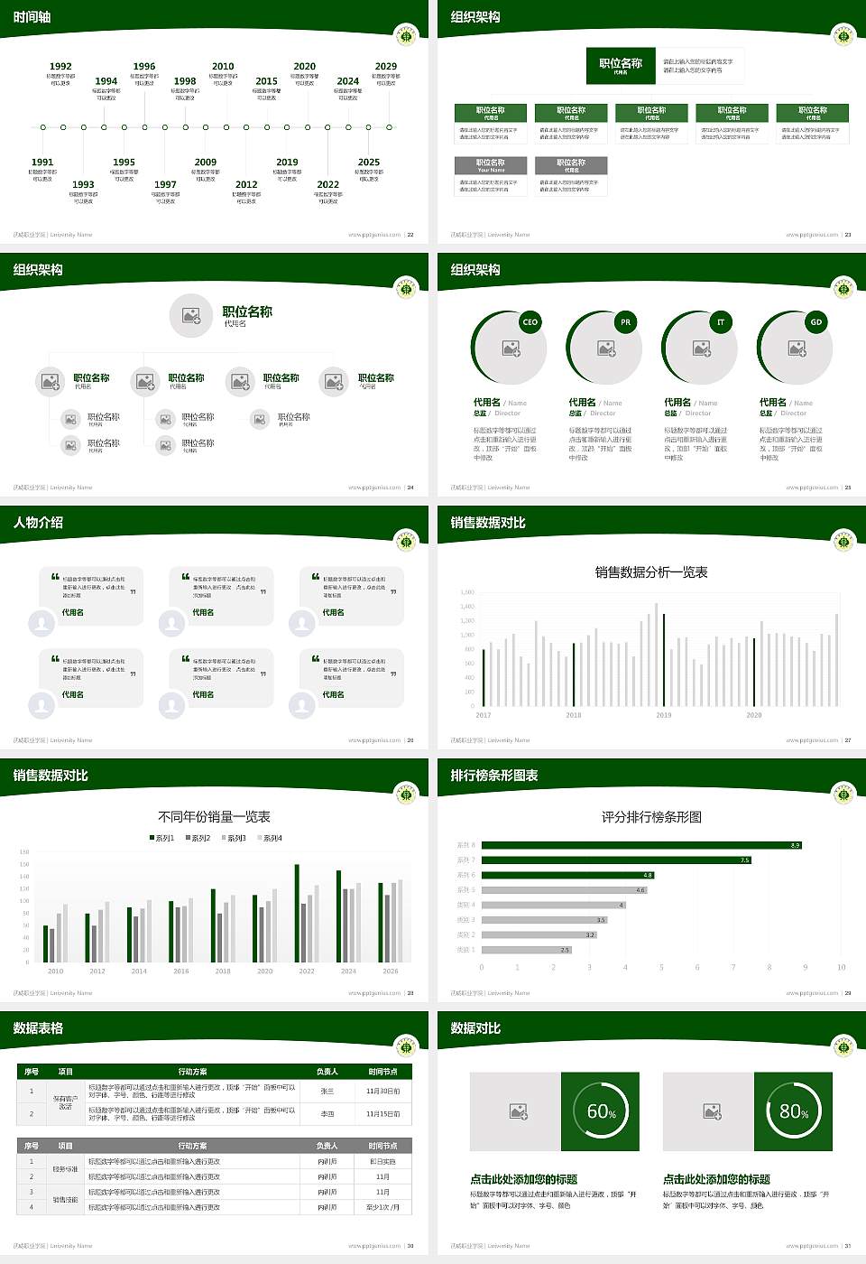 武威职业学院学术汇报/学术交流研讨会通用PPT模板下载16:9格式幻灯片预览图4