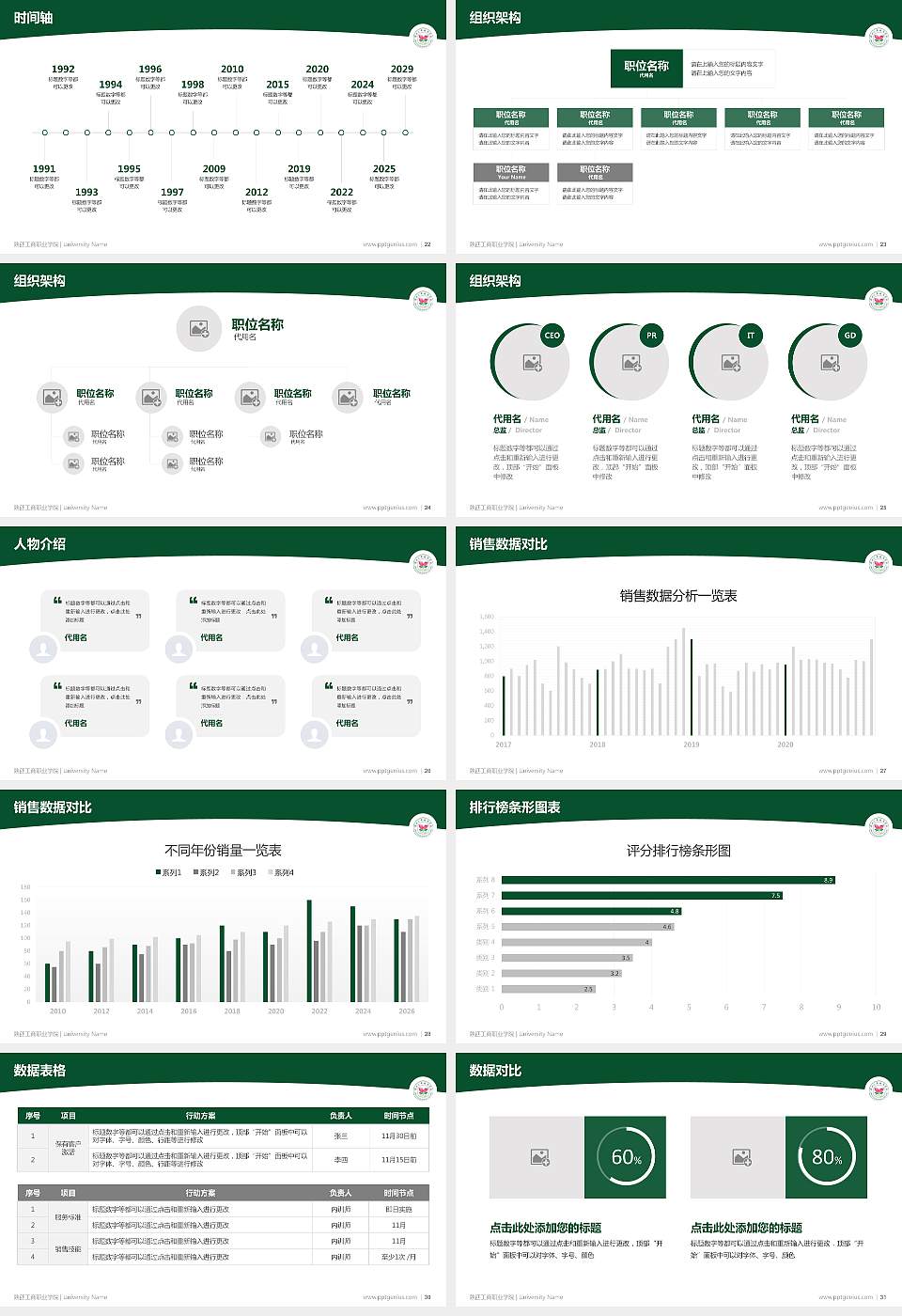 陕西工商职业学院学术汇报/学术交流研讨会通用PPT模板下载16:9格式幻灯片预览图4