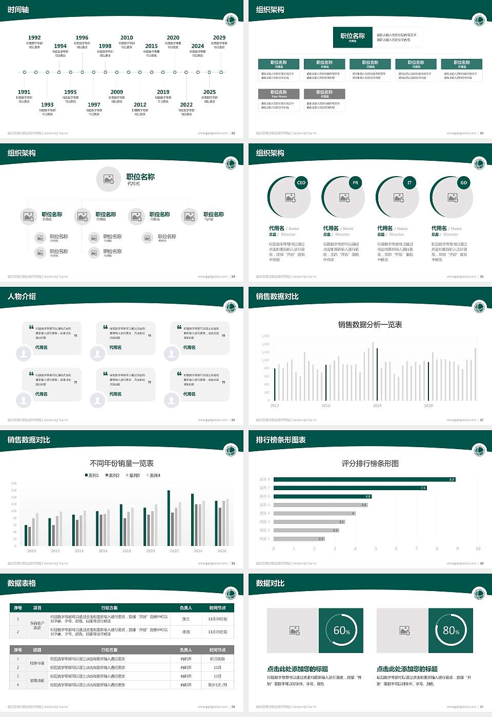 哈尔滨电力职业技术学院学术汇报/学术交流研讨会通用PPT模板下载16:9格式幻灯片预览图4