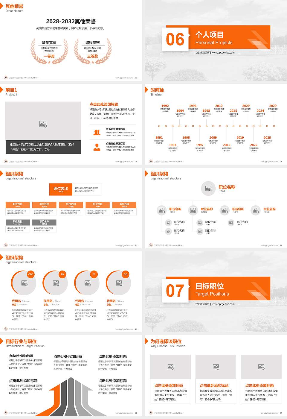 辽宁美术职业学院教师/学生通用个人简历PPT模板下载16:9格式幻灯片预览图4