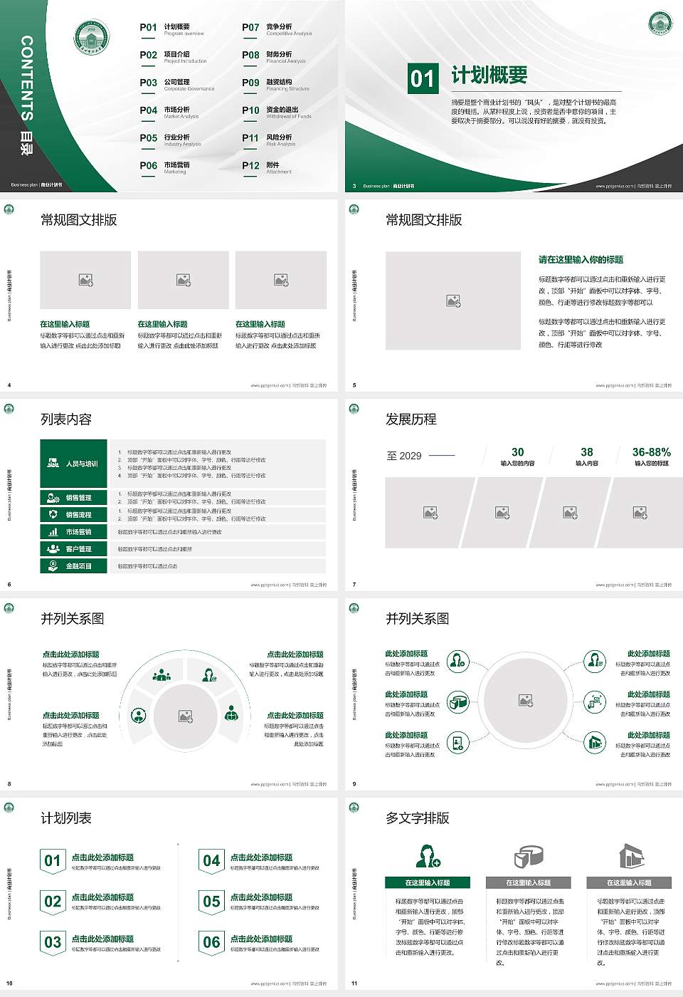 东北电力大学专用全国大学生互联网+创新创业大赛计划书/路演/网评PPT模板16:9格式幻灯片预览图2