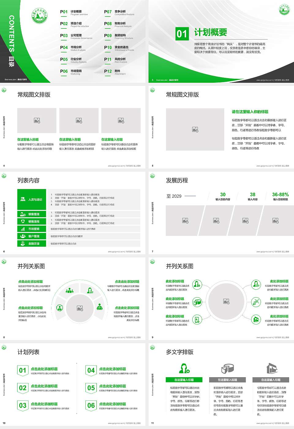 通化师范学院专用全国大学生互联网+创新创业大赛计划书/路演/网评PPT模板16:9格式幻灯片预览图2