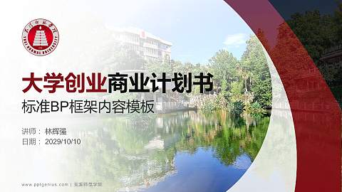 玉溪师范学院专用全国大学生互联网+创新创业大赛计划书/路演/网评PPT模板