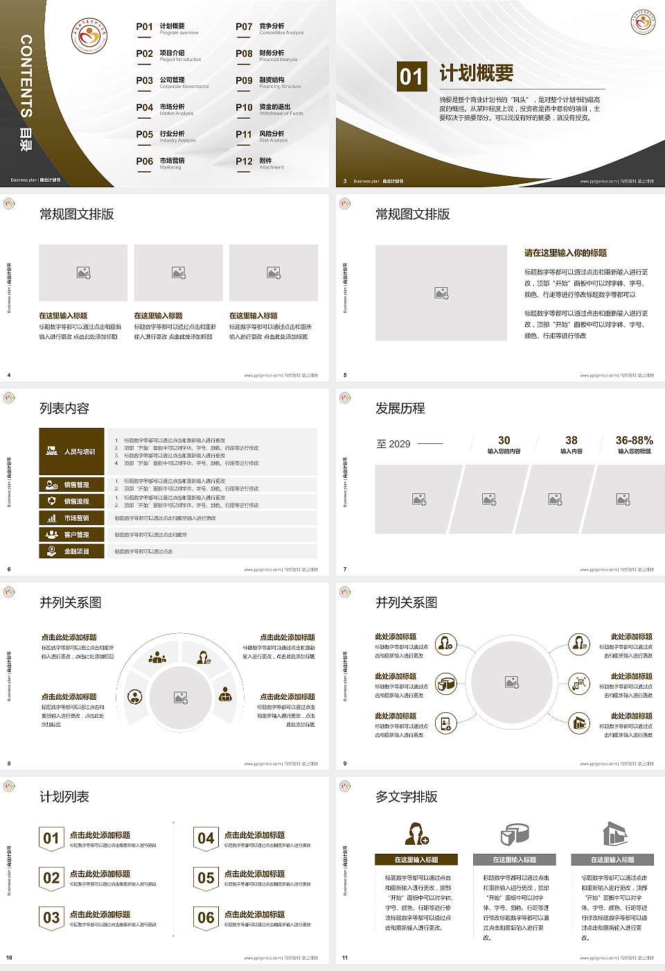 云南城市建设职业学院专用全国大学生互联网+创新创业大赛计划书/路演/网评PPT模板16:9格式幻灯片预览图2