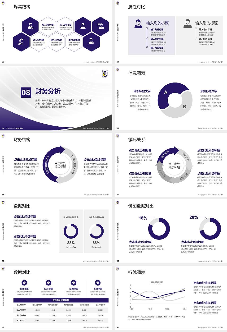 北京外国语大学专用全国大学生互联网+创新创业大赛计划书/路演/网评PPT模板16:9格式幻灯片预览图10