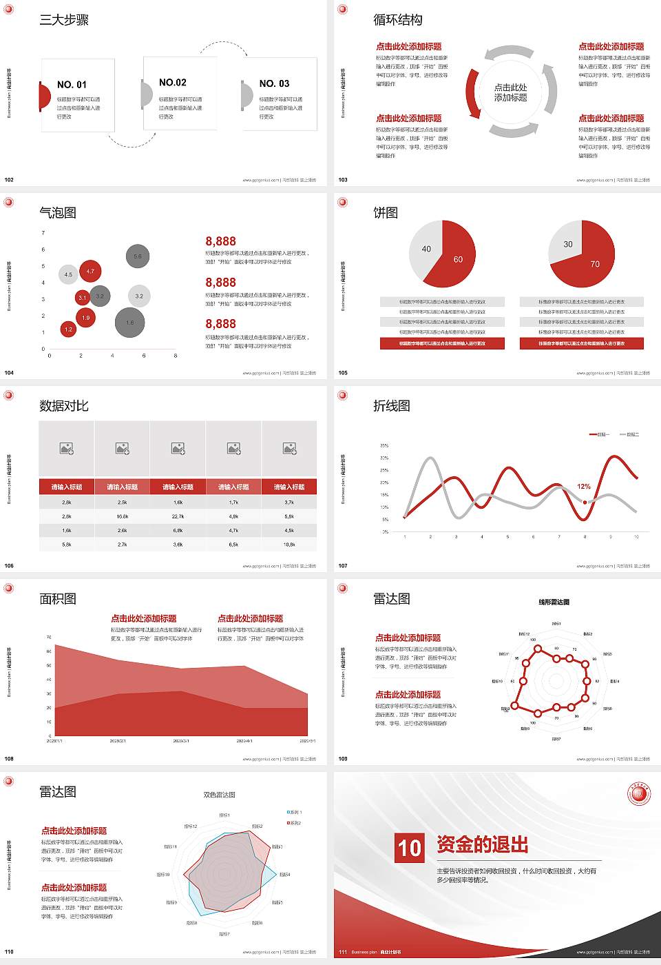 上海电力大学专用全国大学生互联网+创新创业大赛计划书/路演/网评PPT模板16:9格式幻灯片预览图12