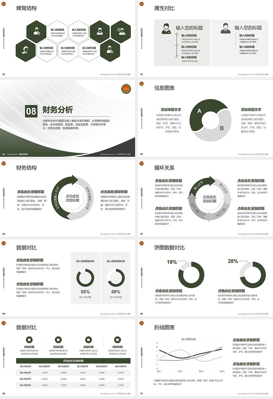 中国人民武装警察部队警官学院专用全国大学生互联网+创新创业大赛计划书/路演/网评PPT模板16:9格式幻灯片预览图10