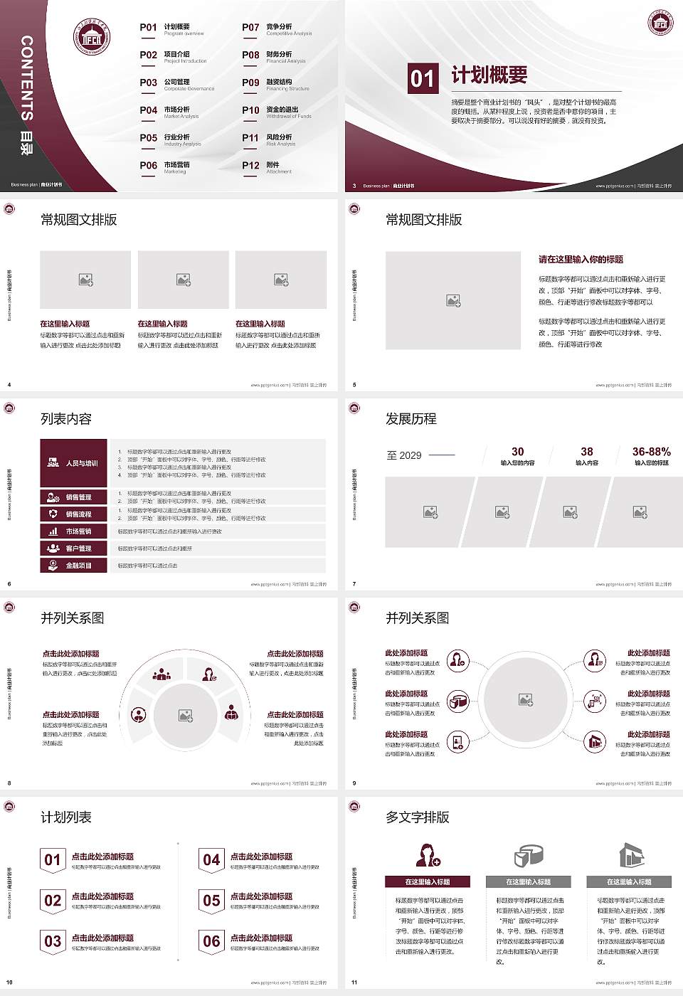 广东财贸职业学院专用全国大学生互联网+创新创业大赛计划书/路演/网评PPT模板16:9格式幻灯片预览图2