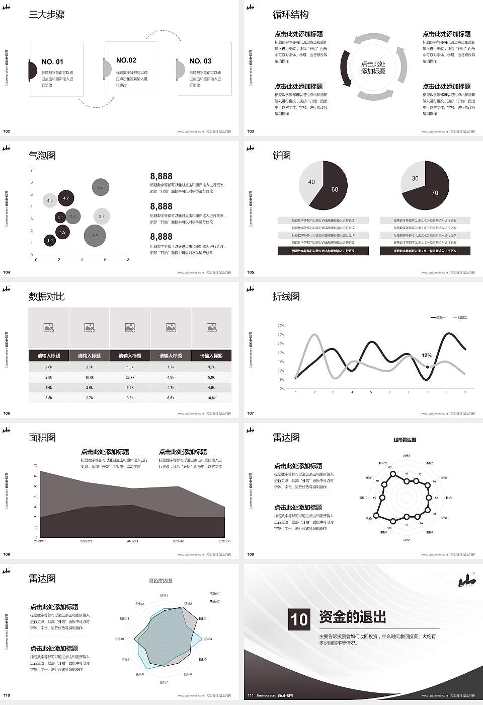 桂林山水职业学院专用全国大学生互联网+创新创业大赛计划书/路演/网评PPT模板16:9格式幻灯片预览图12