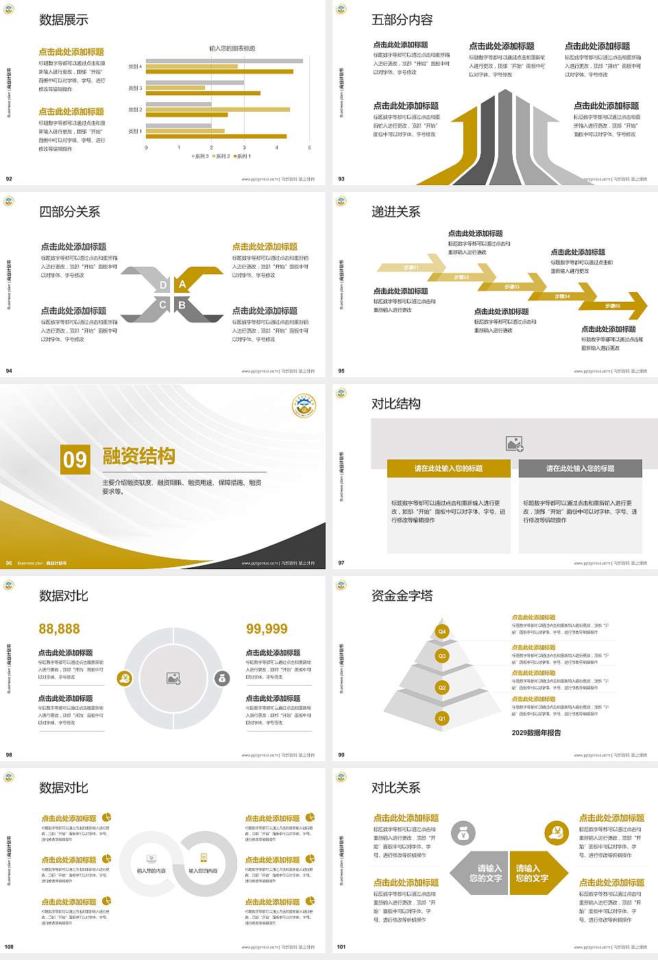 烟台黄金职业学院专用全国大学生互联网+创新创业大赛计划书/路演/网评PPT模板16:9格式幻灯片预览图11