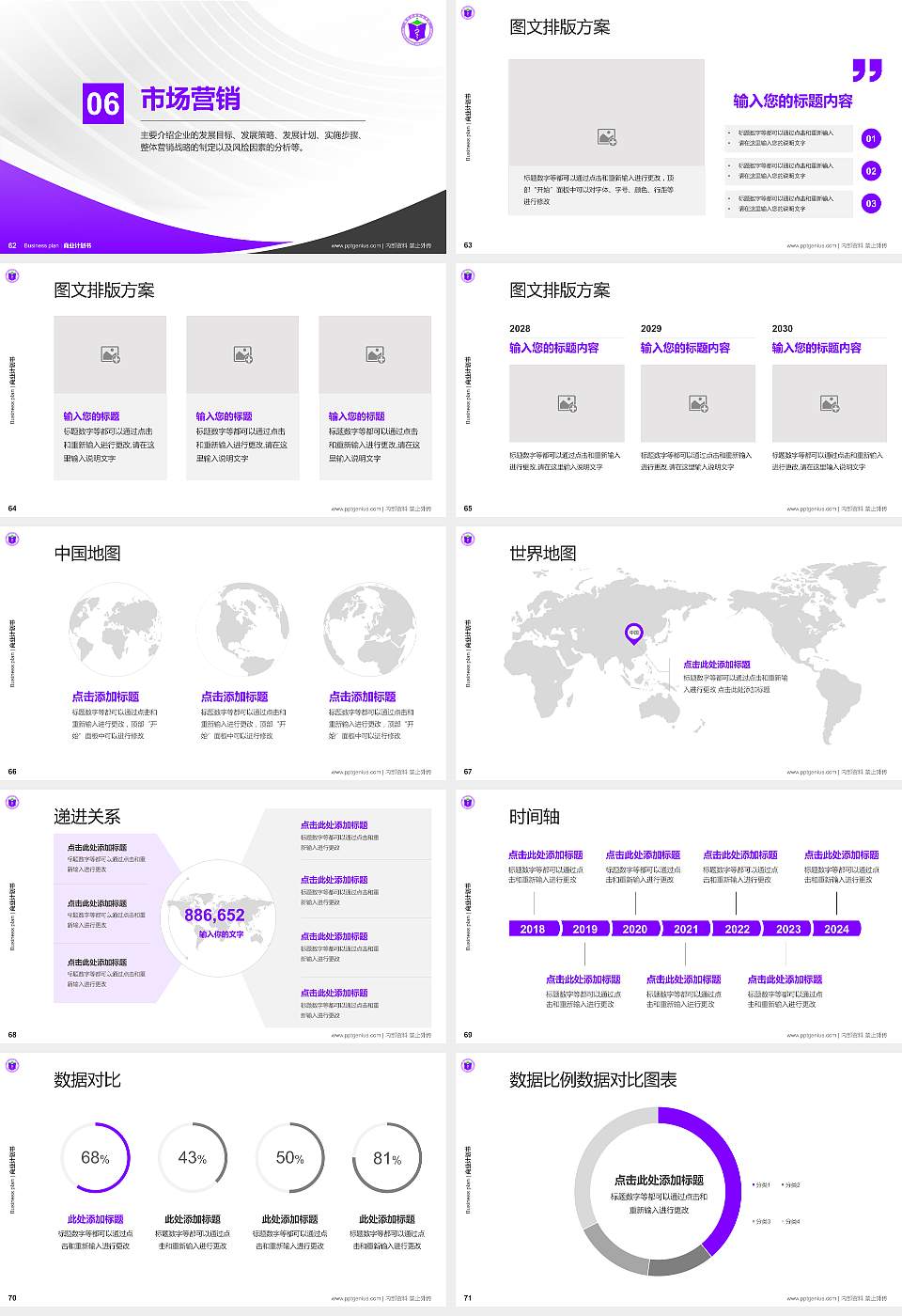 潍坊护理职业学院专用全国大学生互联网+创新创业大赛计划书/路演/网评PPT模板16:9格式幻灯片预览图8