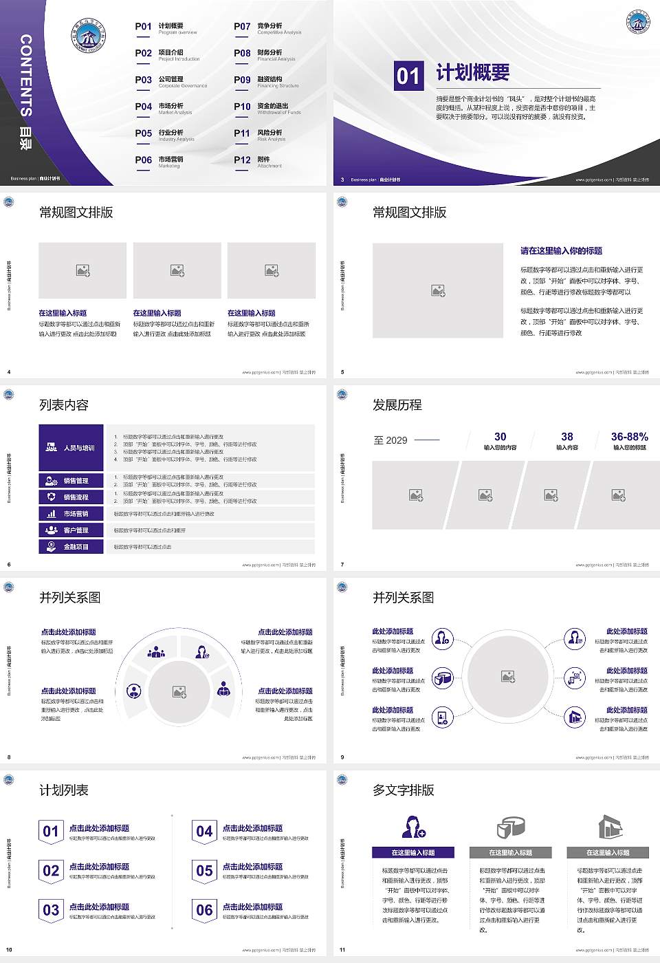 桂林师范高等专科学校专用全国大学生互联网+创新创业大赛计划书/路演/网评PPT模板16:9格式幻灯片预览图2