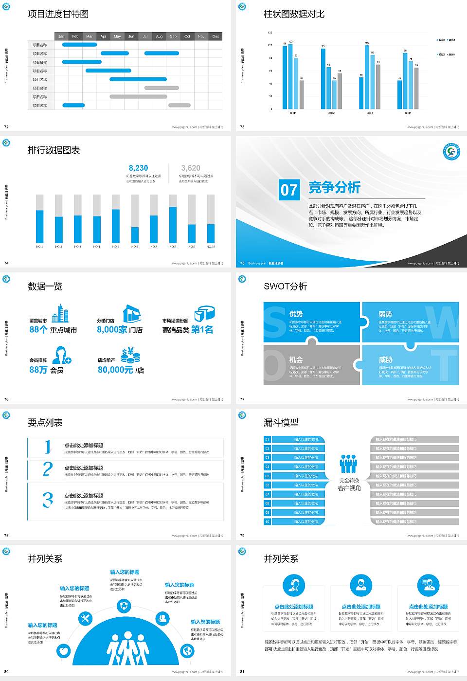 广西体育高等专科学校专用全国大学生互联网+创新创业大赛计划书/路演/网评PPT模板16:9格式幻灯片预览图9