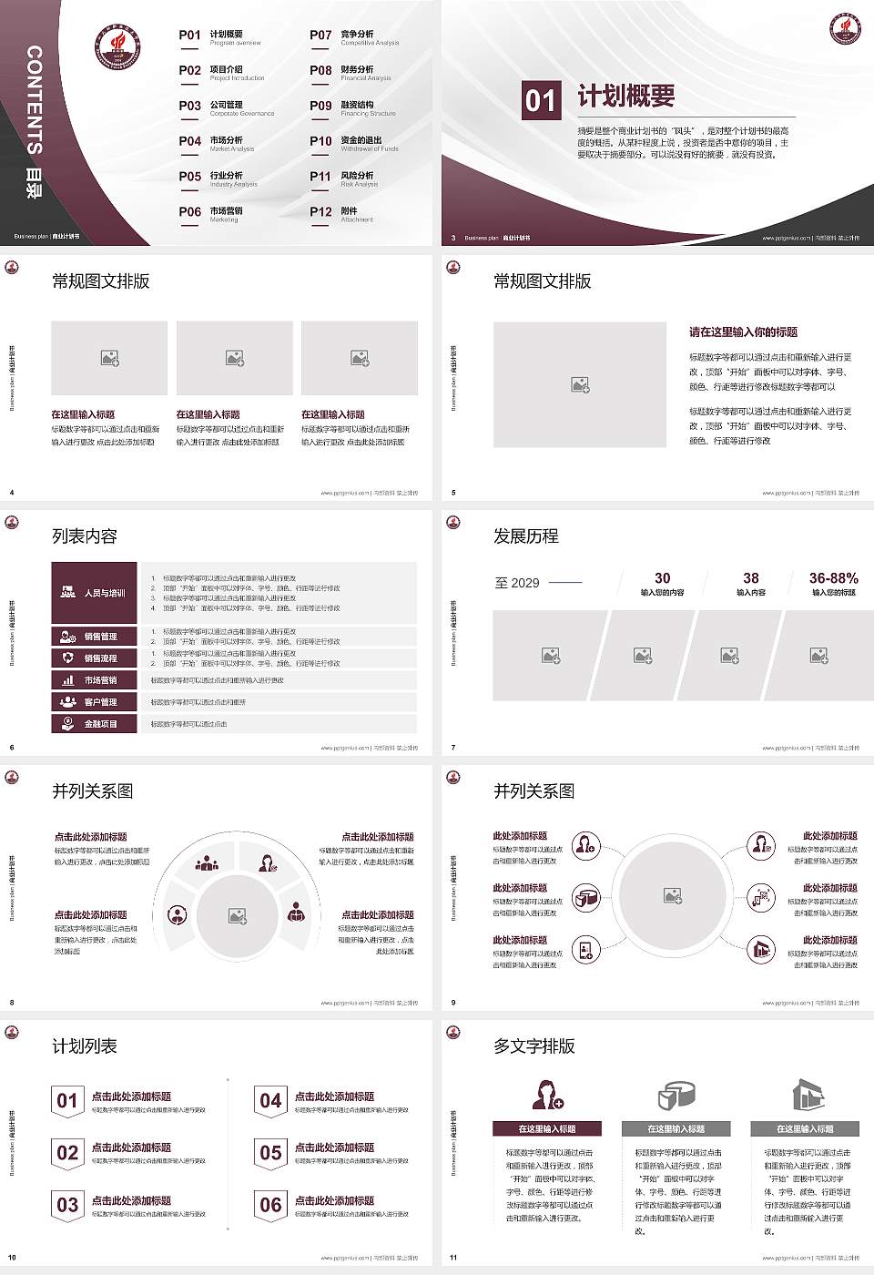 中山火炬职业技术学院专用全国大学生互联网+创新创业大赛计划书/路演/网评PPT模板16:9格式幻灯片预览图2
