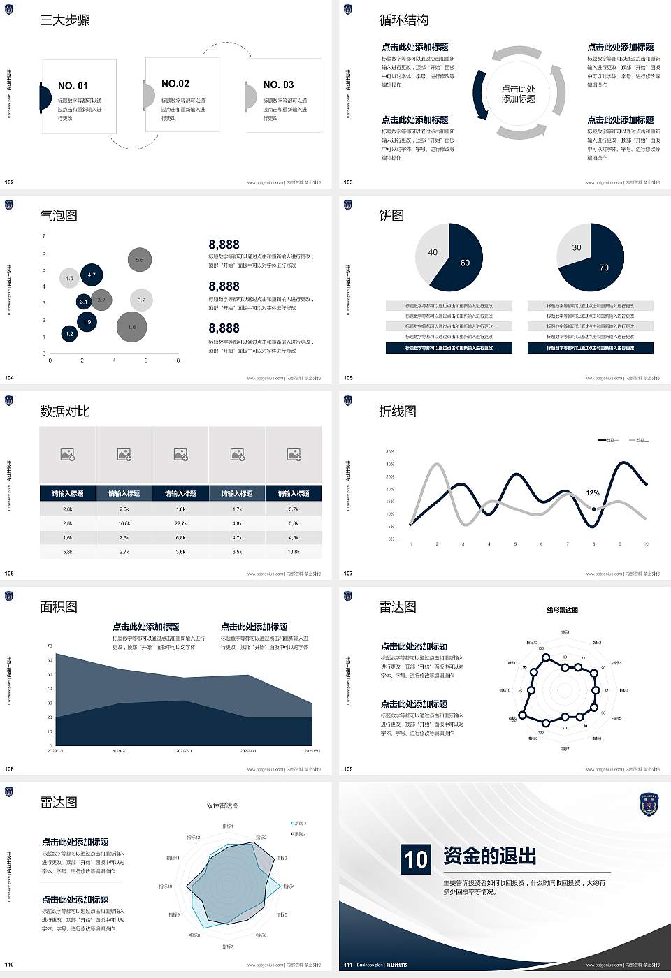 中国人民解放军海军士官学校专用全国大学生互联网+创新创业大赛计划书/路演/网评PPT模板16:9格式幻灯片预览图12