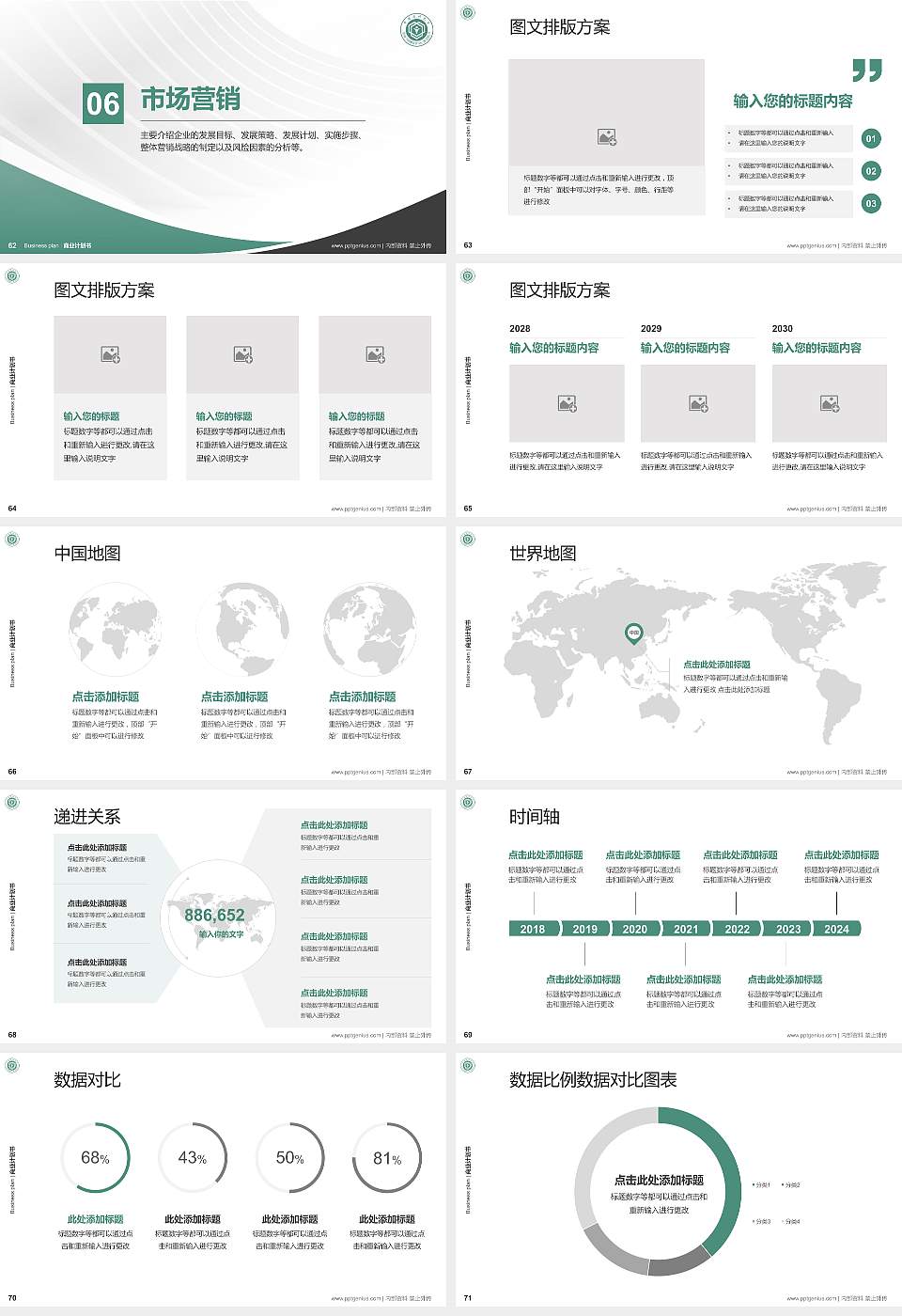 中国药科大学专用全国大学生互联网+创新创业大赛计划书/路演/网评PPT模板16:9格式幻灯片预览图8