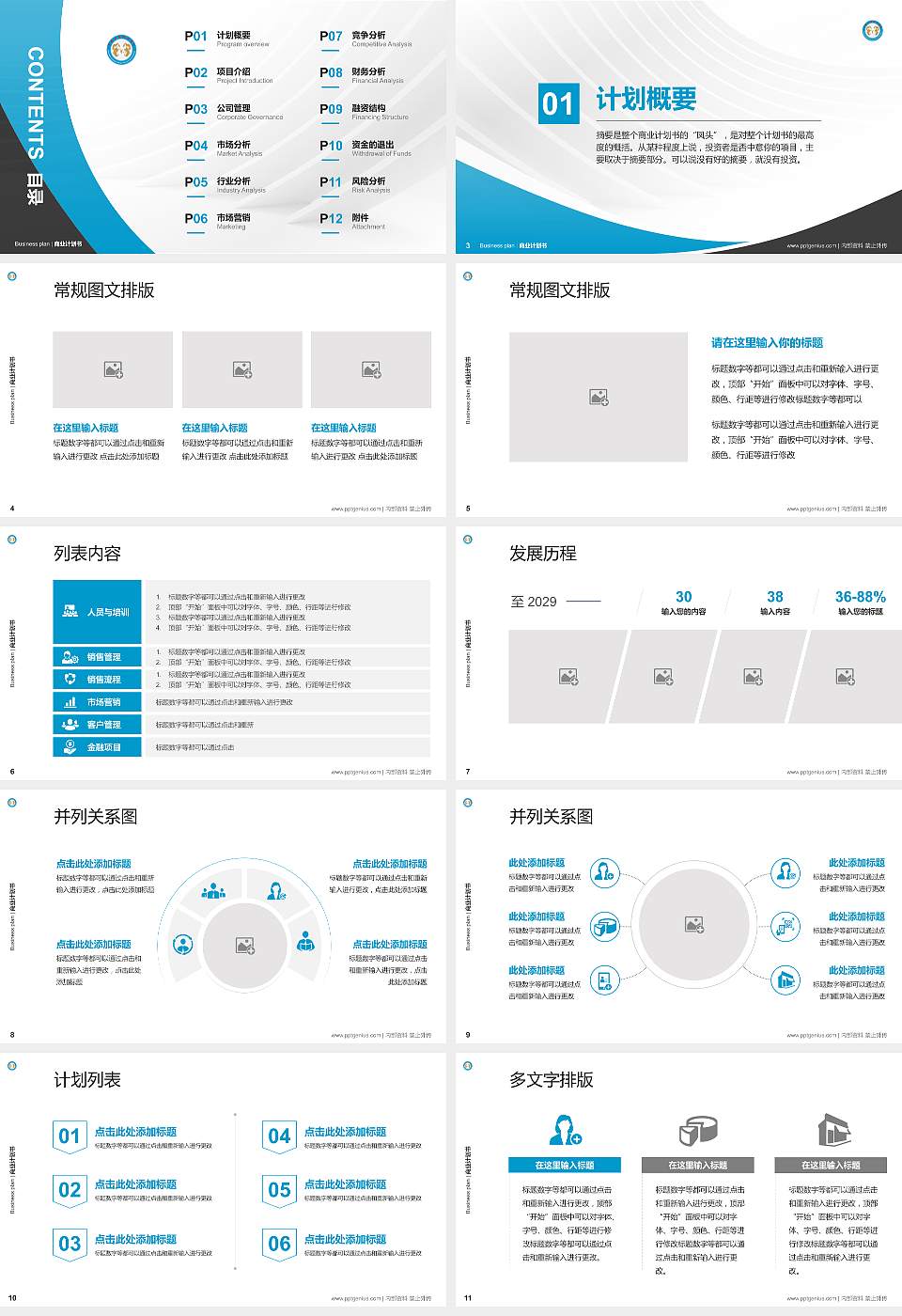 阜阳科技职业学院专用全国大学生互联网+创新创业大赛计划书/路演/网评PPT模板16:9格式幻灯片预览图2