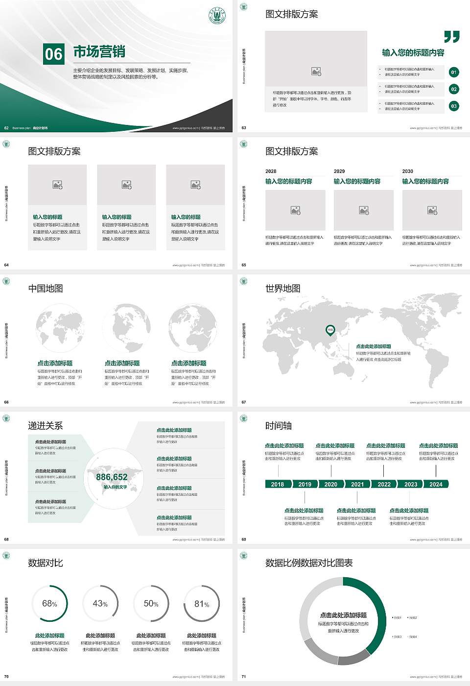 青岛农业大学专用全国大学生互联网+创新创业大赛计划书/路演/网评PPT模板16:9格式幻灯片预览图8