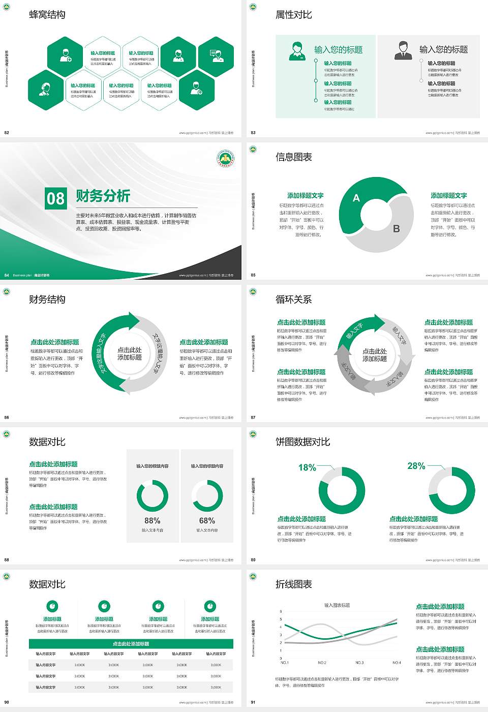 广西经贸职业技术学院专用全国大学生互联网+创新创业大赛计划书/路演/网评PPT模板16:9格式幻灯片预览图10