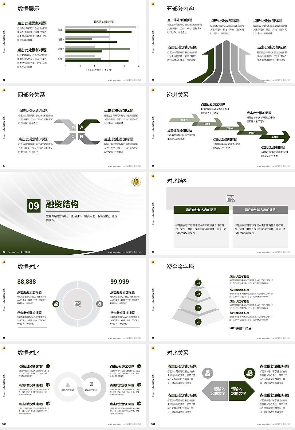 武警后勤学院专用全国大学生互联网+创新创业大赛计划书/路演/网评PPT模板16:9格式幻灯片预览图11