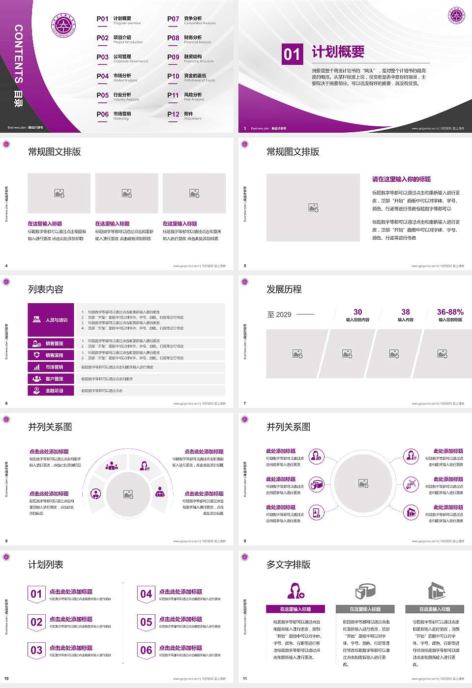 天津工业职业学院专用全国大学生互联网+创新创业大赛计划书/路演/网评PPT模板16:9格式幻灯片预览图2