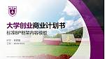 南京大学金陵学院专用全国大学生互联网+创新创业大赛计划书/路演/网评PPT模板_幻灯片封面预览图