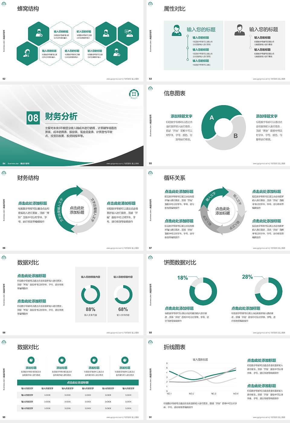 淄博职业学院专用全国大学生互联网+创新创业大赛计划书/路演/网评PPT模板16:9格式幻灯片预览图10