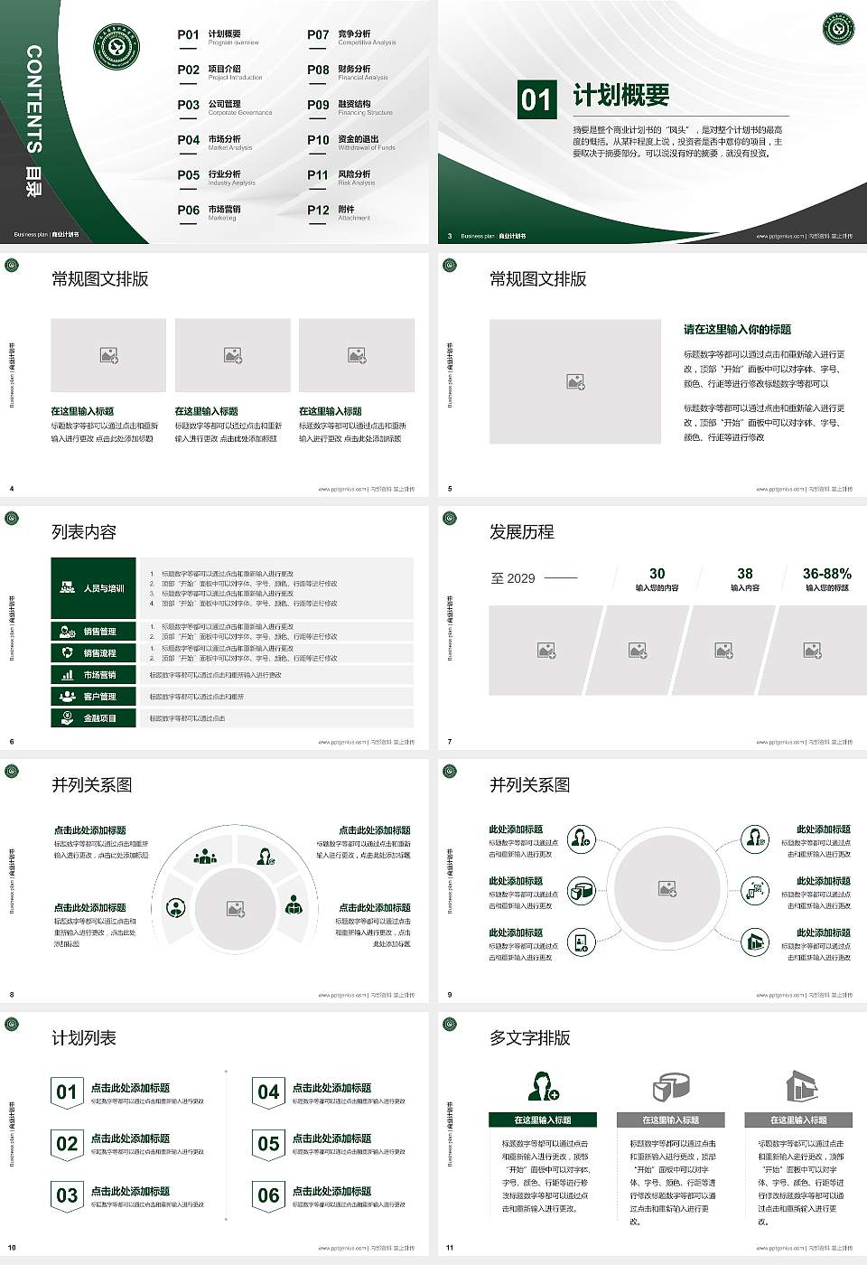 长春健康职业学院专用全国大学生互联网+创新创业大赛计划书/路演/网评PPT模板16:9格式幻灯片预览图2