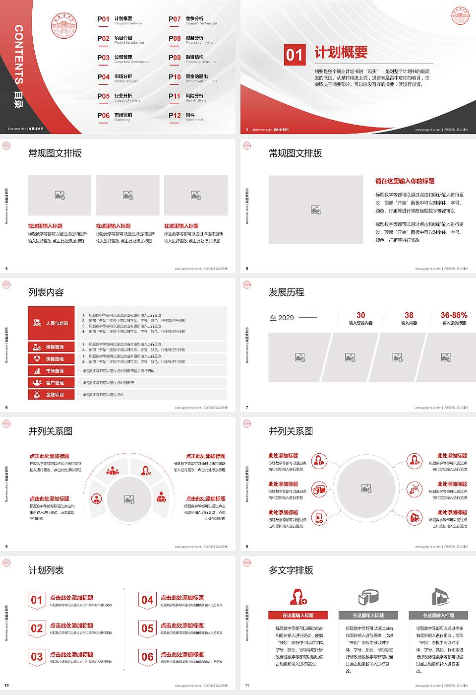 江西农业大学南昌商学院专用全国大学生互联网+创新创业大赛计划书/路演/网评PPT模板16:9格式幻灯片预览图2