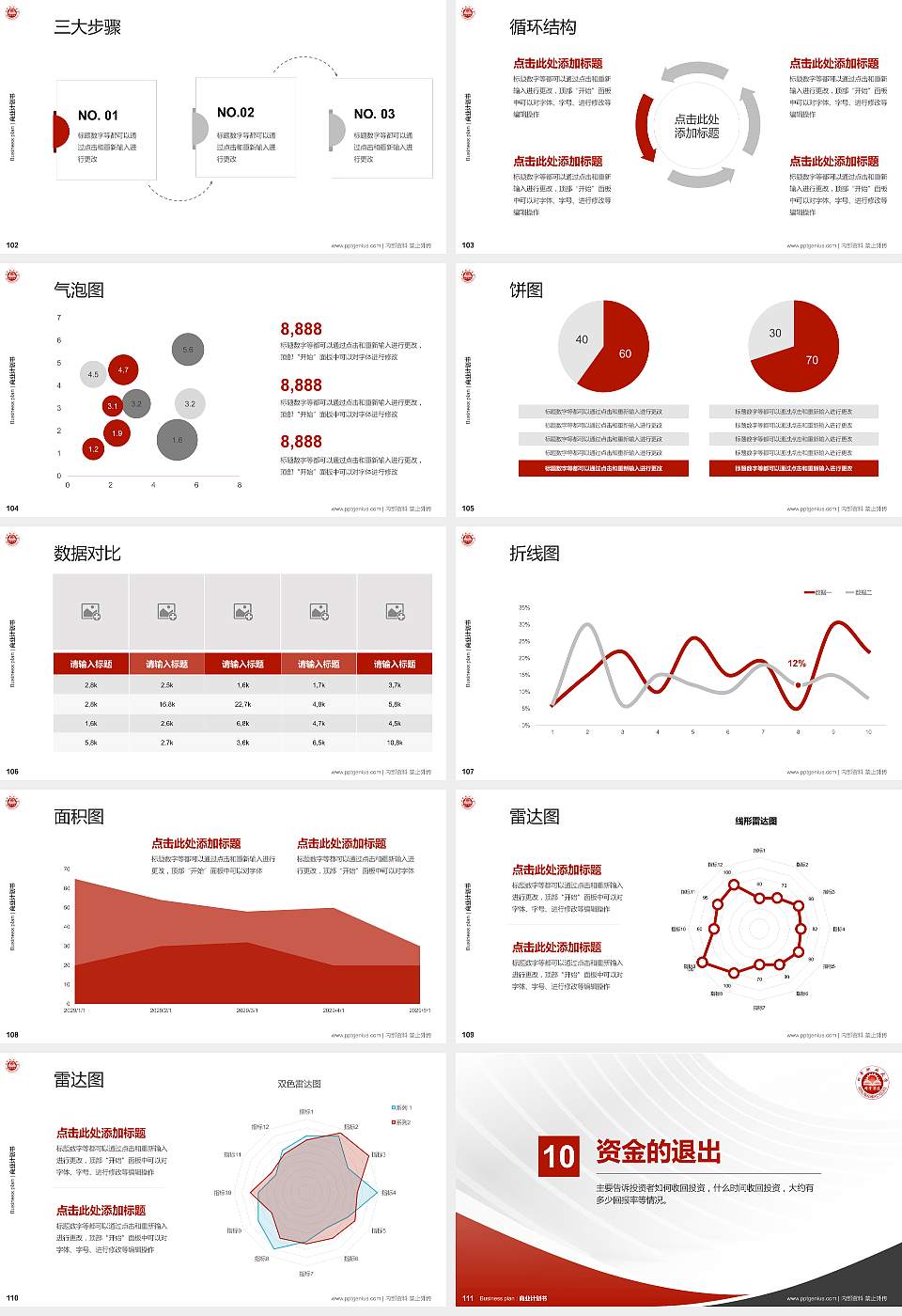 四平职业大学专用全国大学生互联网+创新创业大赛计划书/路演/网评PPT模板16:9格式幻灯片预览图12