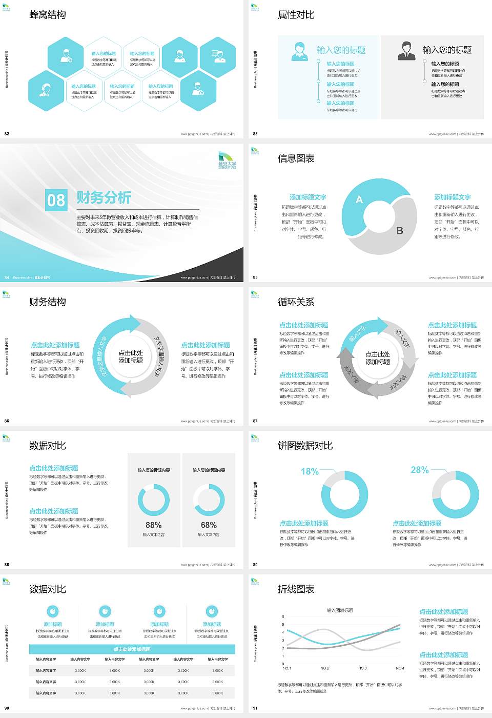 延安大学西安创新学院专用全国大学生互联网+创新创业大赛计划书/路演/网评PPT模板16:9格式幻灯片预览图10